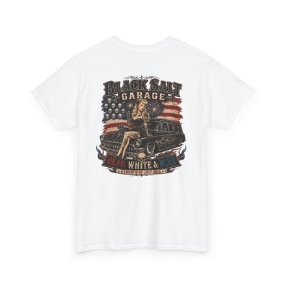Dead, White & Blue Garage Pinup T-Shirt – Black Salt Garage