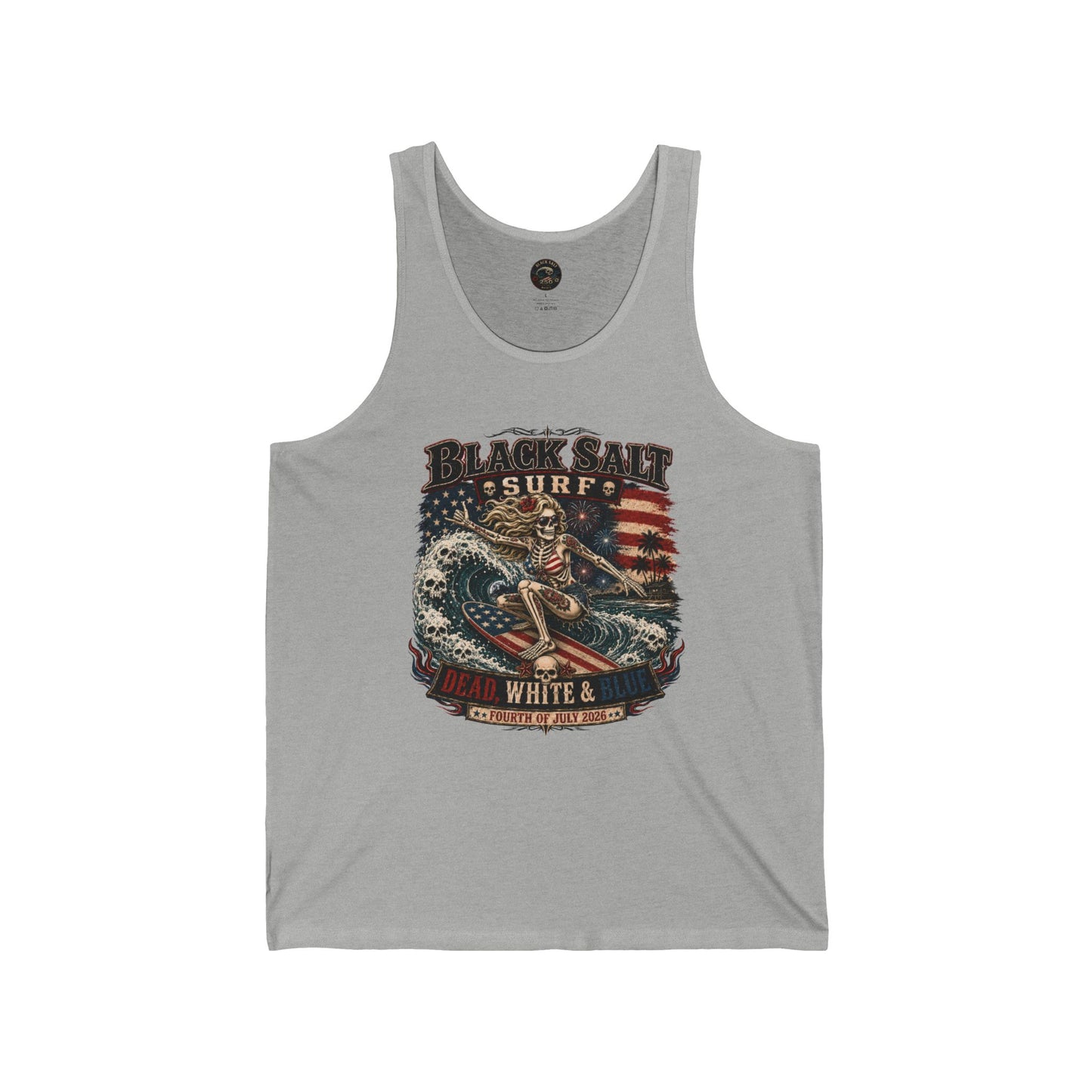 Dead, White & Blue Surf Jersey Tank – Black Salt Surf