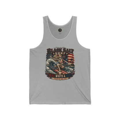 Dead, White & Blue Surf Jersey Tank – Black Salt Surf