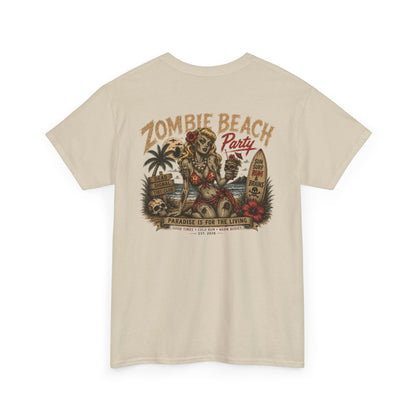 Zombie Beach Party Tee – Black Salt Tiki