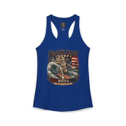 Dead, White & Blue Surf Racerback Tank – Black Salt Surf