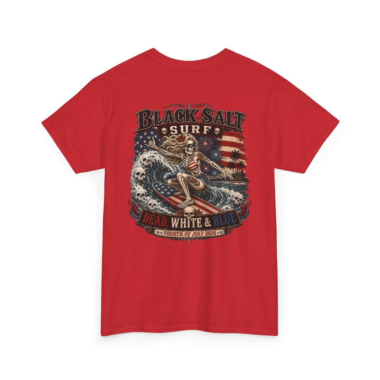 Dead, White & Blue Surf T-Shirt – Black Salt Surf