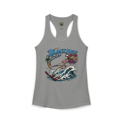 Black Salt Surf Waterski Girl Racerback Tank