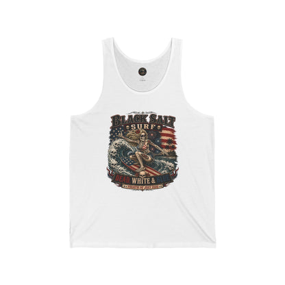 Dead, White & Blue Surf Jersey Tank – Black Salt Surf