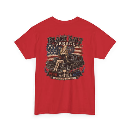 Dead, White & Blue Garage Pinup T-Shirt – Black Salt Garage