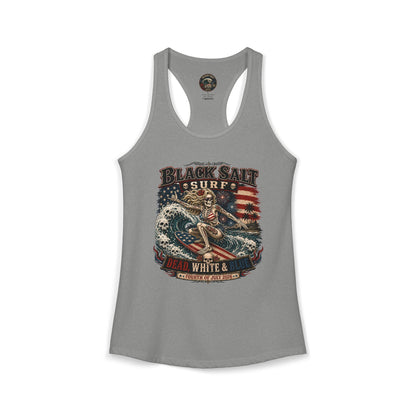 Dead, White & Blue Surf Racerback Tank – Black Salt Surf