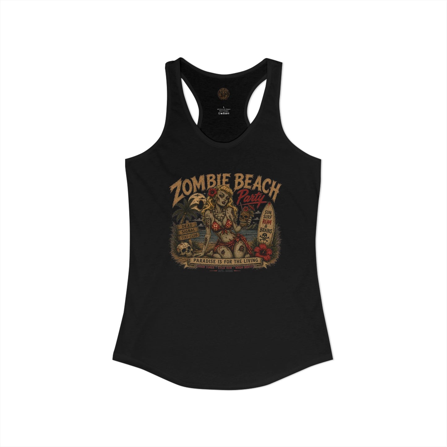 Zombie Beach Party Racerback Tank