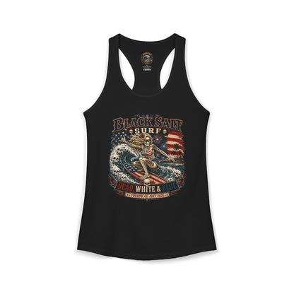 Dead, White & Blue Surf Racerback Tank – Black Salt Surf