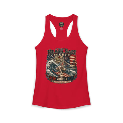 Dead, White & Blue Surf Racerback Tank – Black Salt Surf