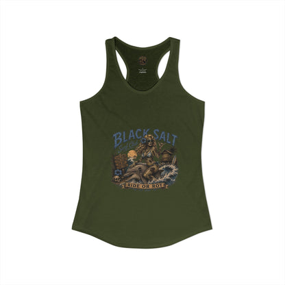 Black Salt Surf Ride or Rot Racerback Tank