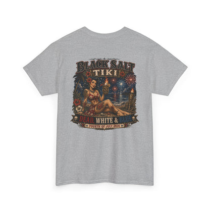 Dead, White & Blue Tiki T-Shirt – Black Salt Tiki