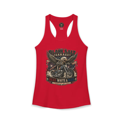 Dead, White & Blue Motorcycle Racerback Tank – Black Salt Garage