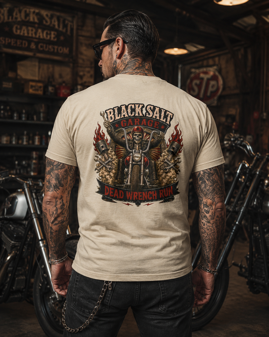Dead Wrench Run Black Salt Garage Shirt