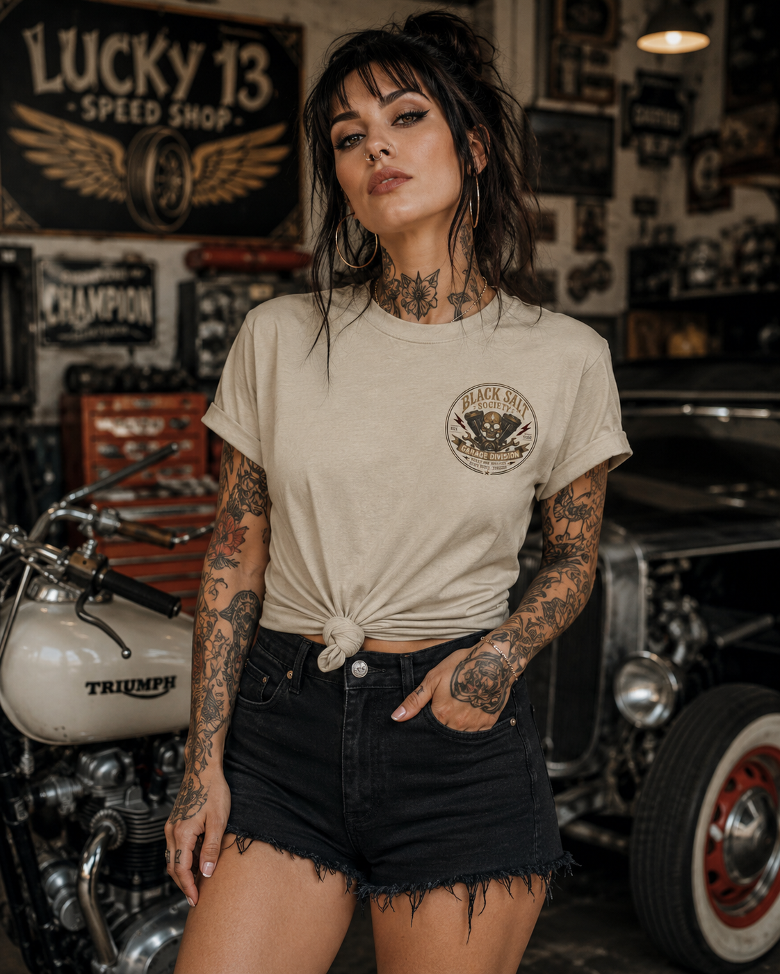 Dead Wrench Run Black Salt Garage Shirt