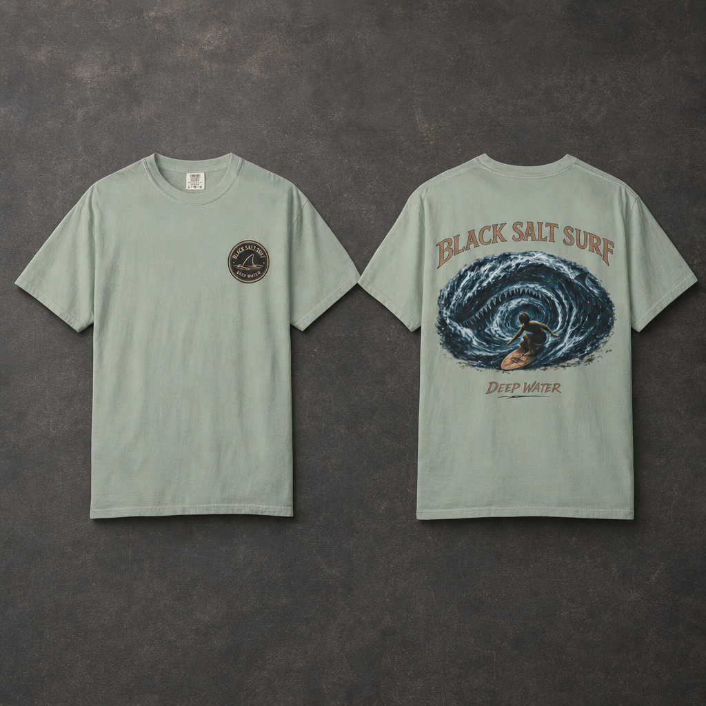 Deep Water Tee — Black Salt Surf