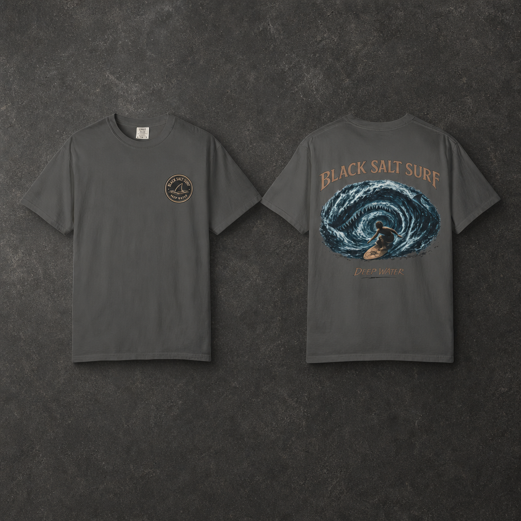 Deep Water Tee — Black Salt Surf