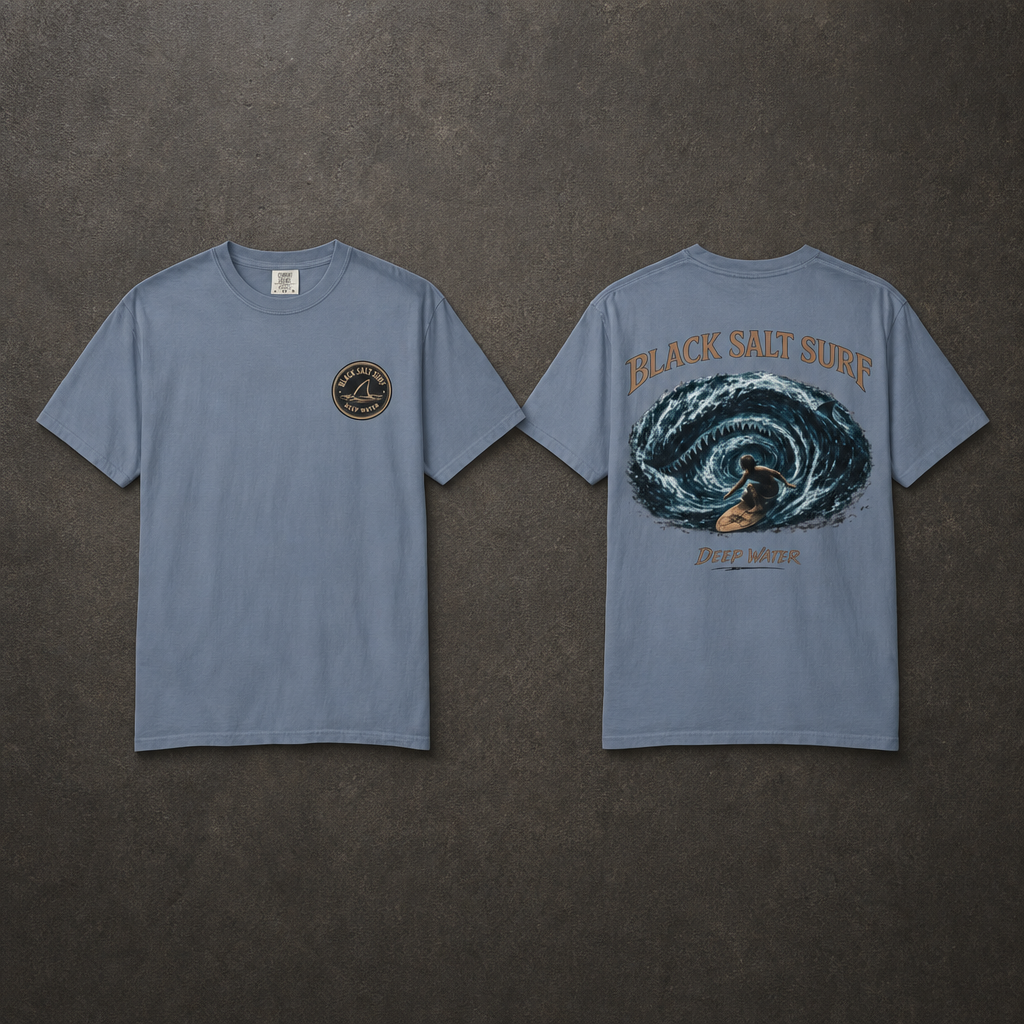 Deep Water Tee — Black Salt Surf