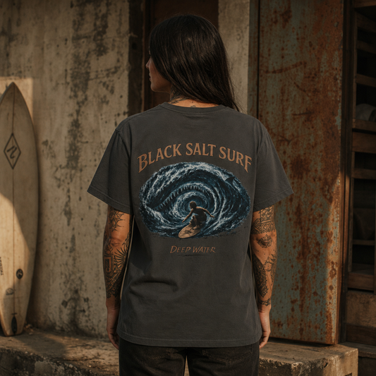 Deep Water Tee — Black Salt Surf