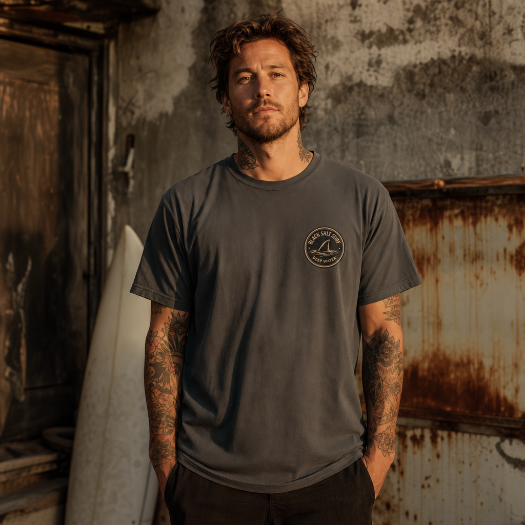 Deep Water Tee — Black Salt Surf