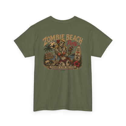 Zombie Beach Party Tee – Black Salt Tiki