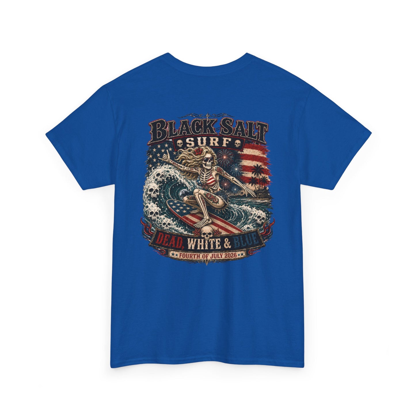 Dead, White & Blue Surf T-Shirt – Black Salt Surf