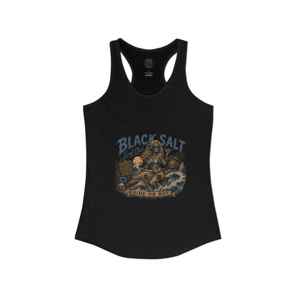 Black Salt Surf Ride or Rot Racerback Tank
