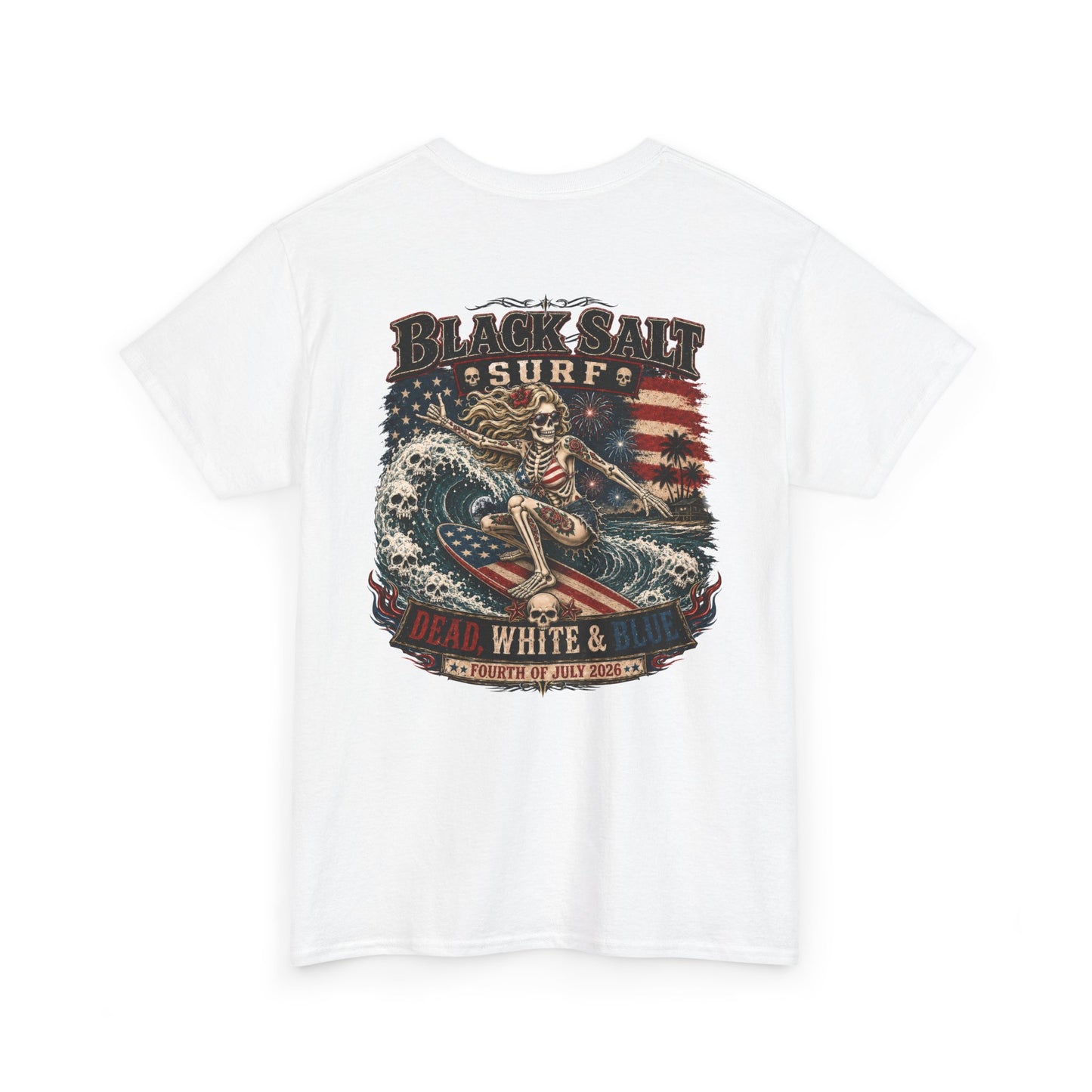 Dead, White & Blue Surf T-Shirt – Black Salt Surf