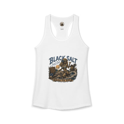 Black Salt Surf Ride or Rot Racerback Tank