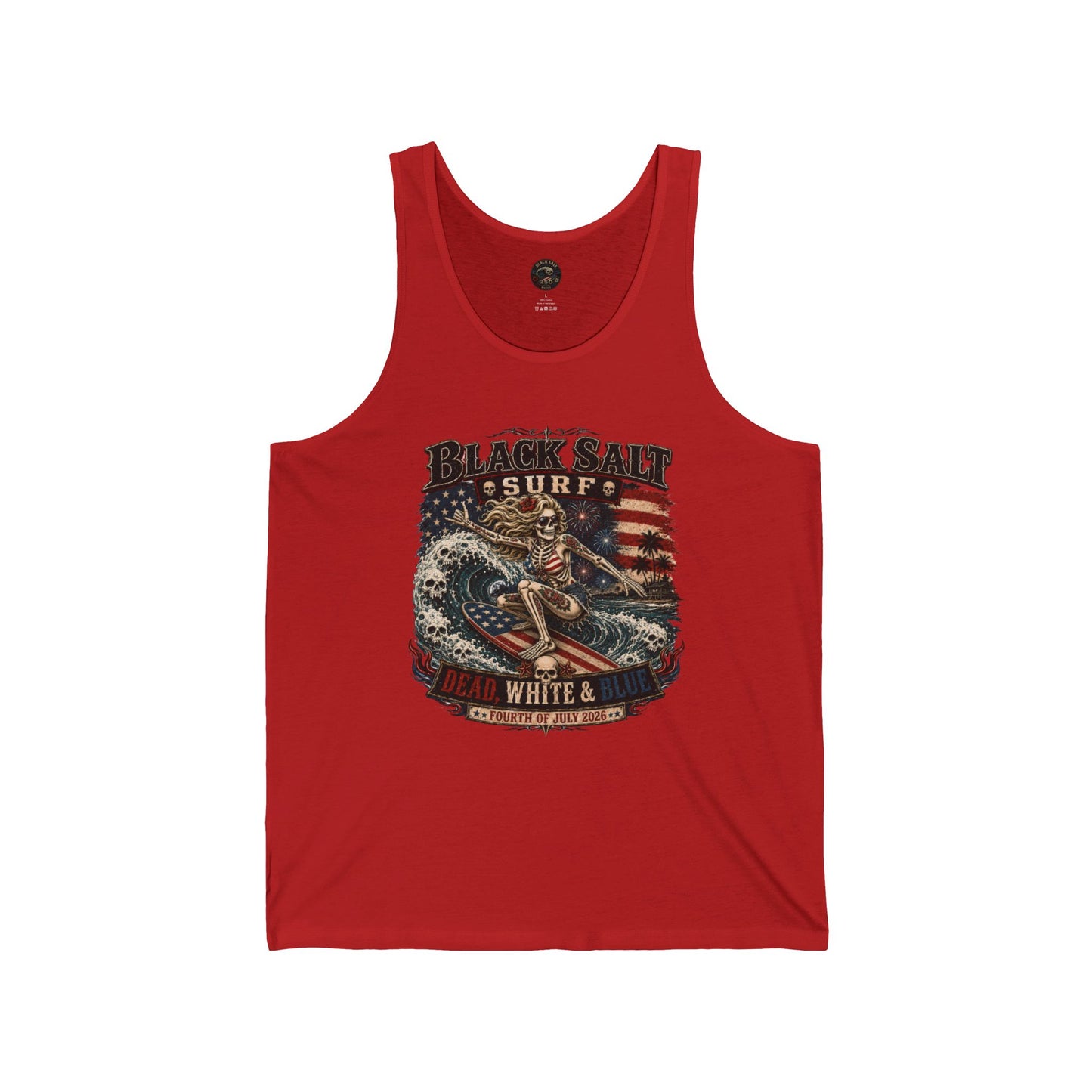 Dead, White & Blue Surf Jersey Tank – Black Salt Surf