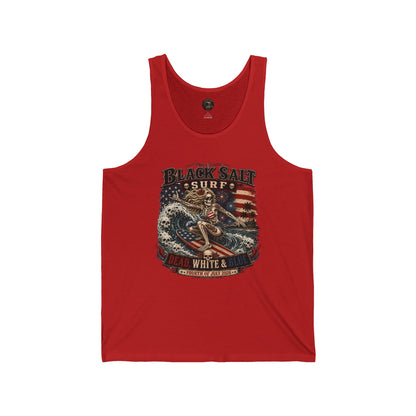Dead, White & Blue Surf Jersey Tank – Black Salt Surf