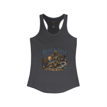 Black Salt Surf Ride or Rot Racerback Tank