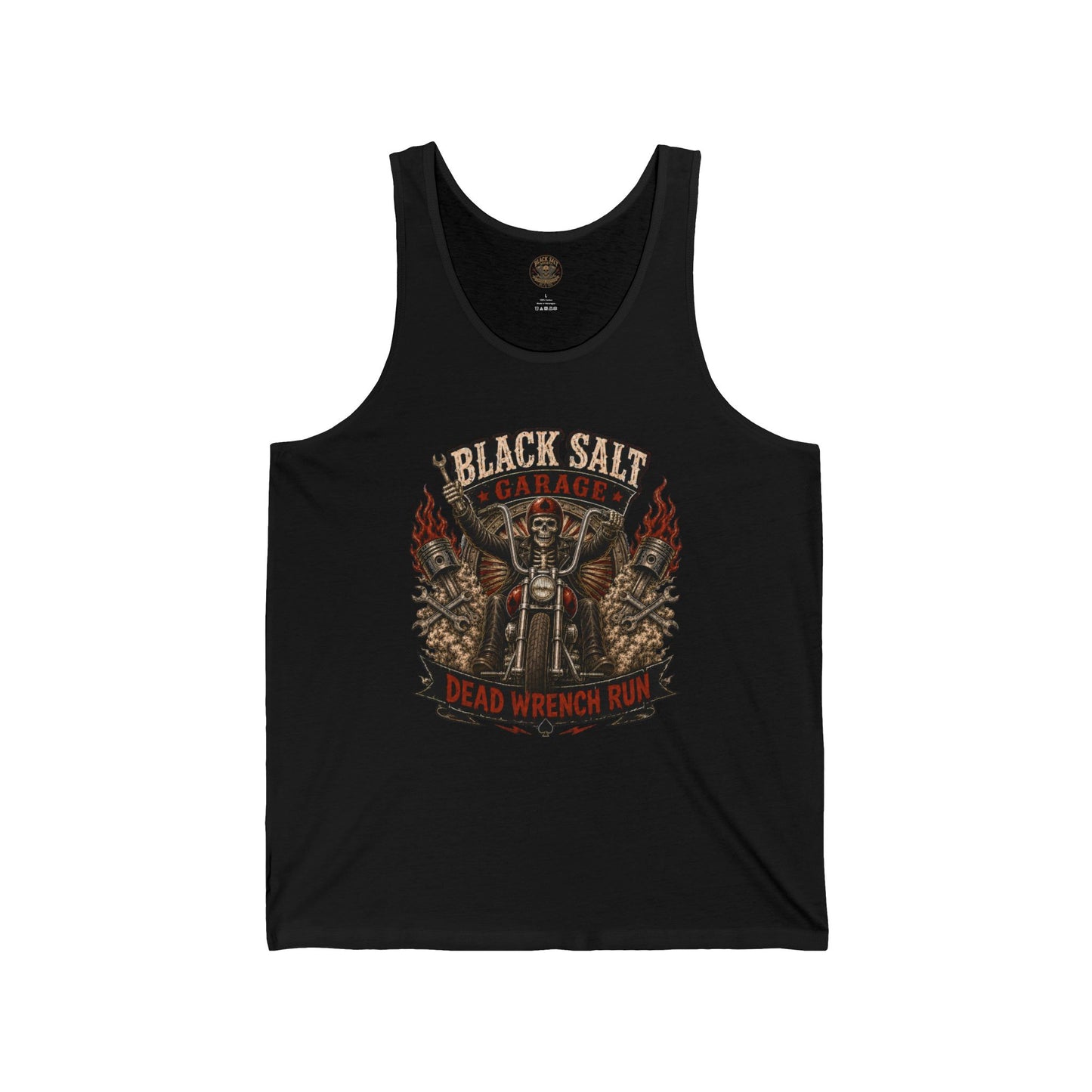 Dead Wrench Run Black Salt Garage Jersey Tank