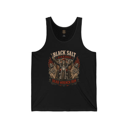 Dead Wrench Run Black Salt Garage Jersey Tank