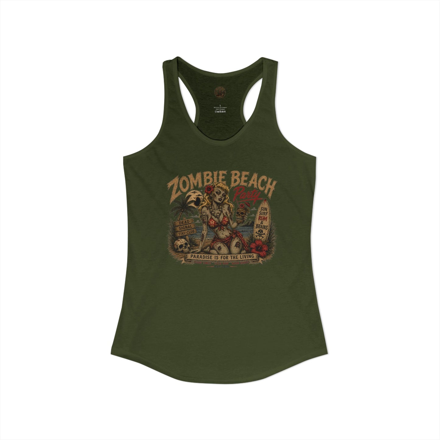Zombie Beach Party Racerback Tank