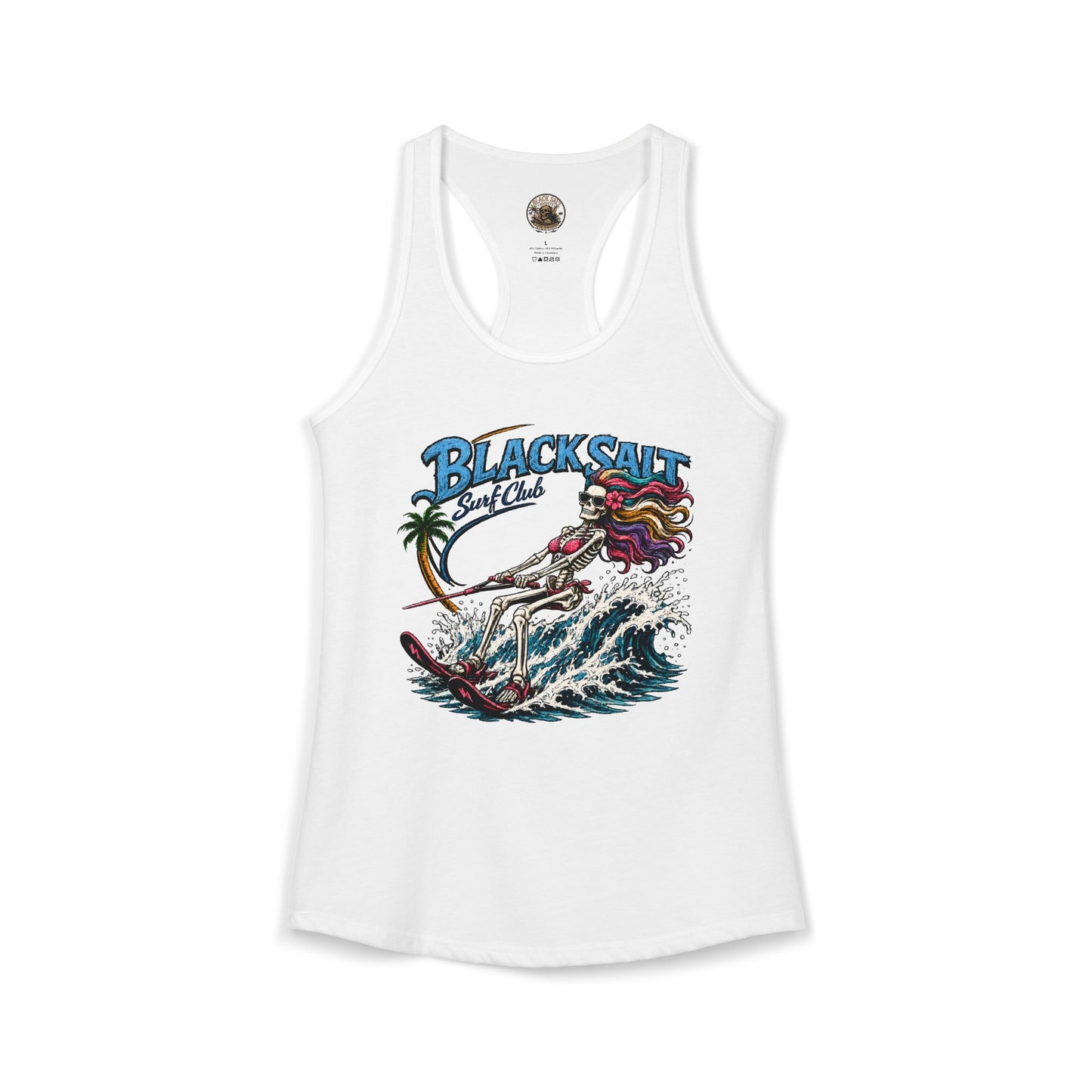 Black Salt Surf Waterski Girl Racerback Tank