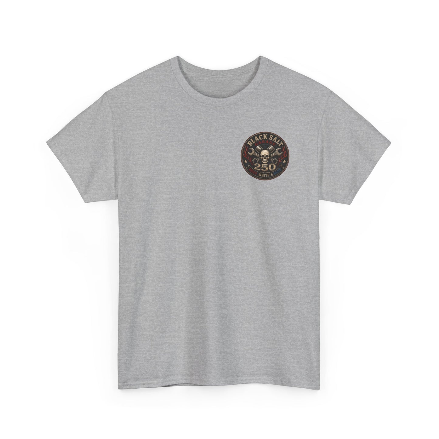 Dead, White & Blue Motorcycle Shirt – Black Salt Garage 4th of July Tee