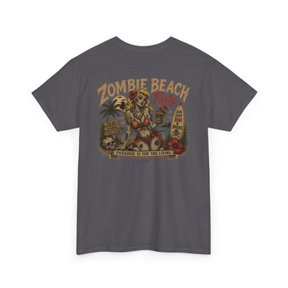 Zombie Beach Party Tee – Black Salt Tiki