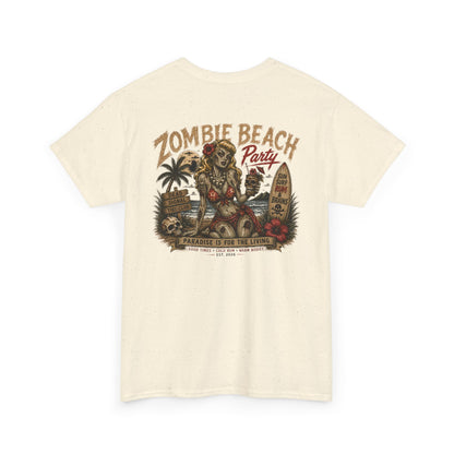 Zombie Beach Party Tee – Black Salt Tiki