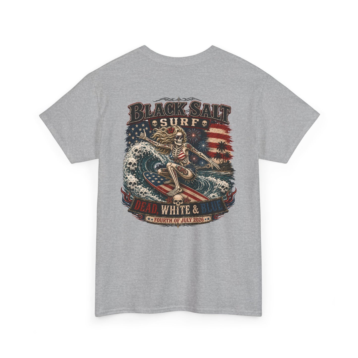 Dead, White & Blue Surf T-Shirt – Black Salt Surf