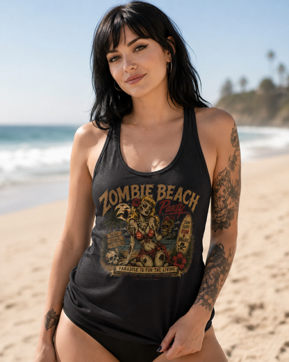 Zombie Beach Party Racerback Tank