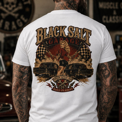 Black Salt Garage Built to Haunt Tee