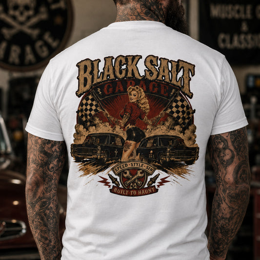 Black Salt Garage Built to Haunt Tee