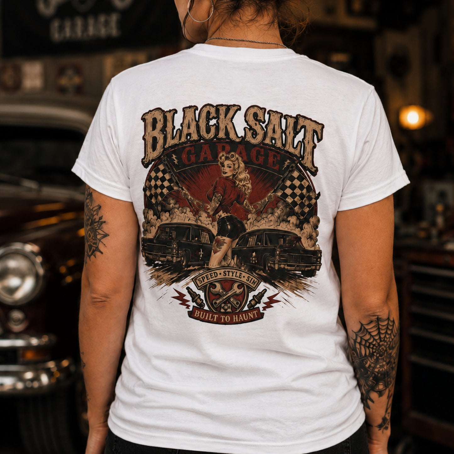 Black Salt Garage Built to Haunt Tee