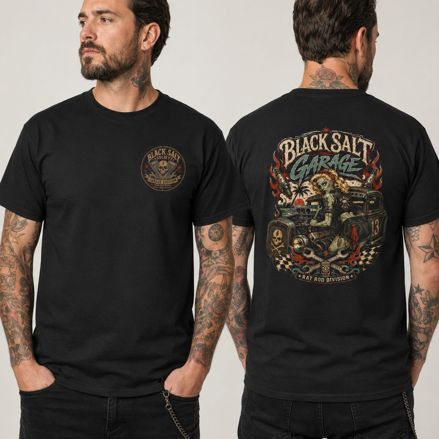 Black Salt Garage Rat Rod Division Tee