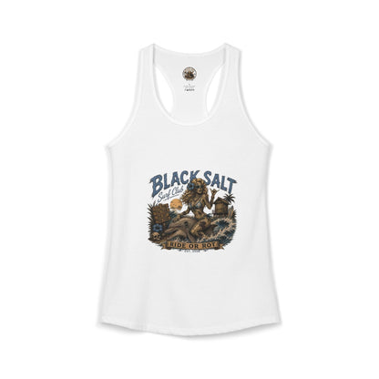Black Salt Surf Ride or Rot Racerback Tank