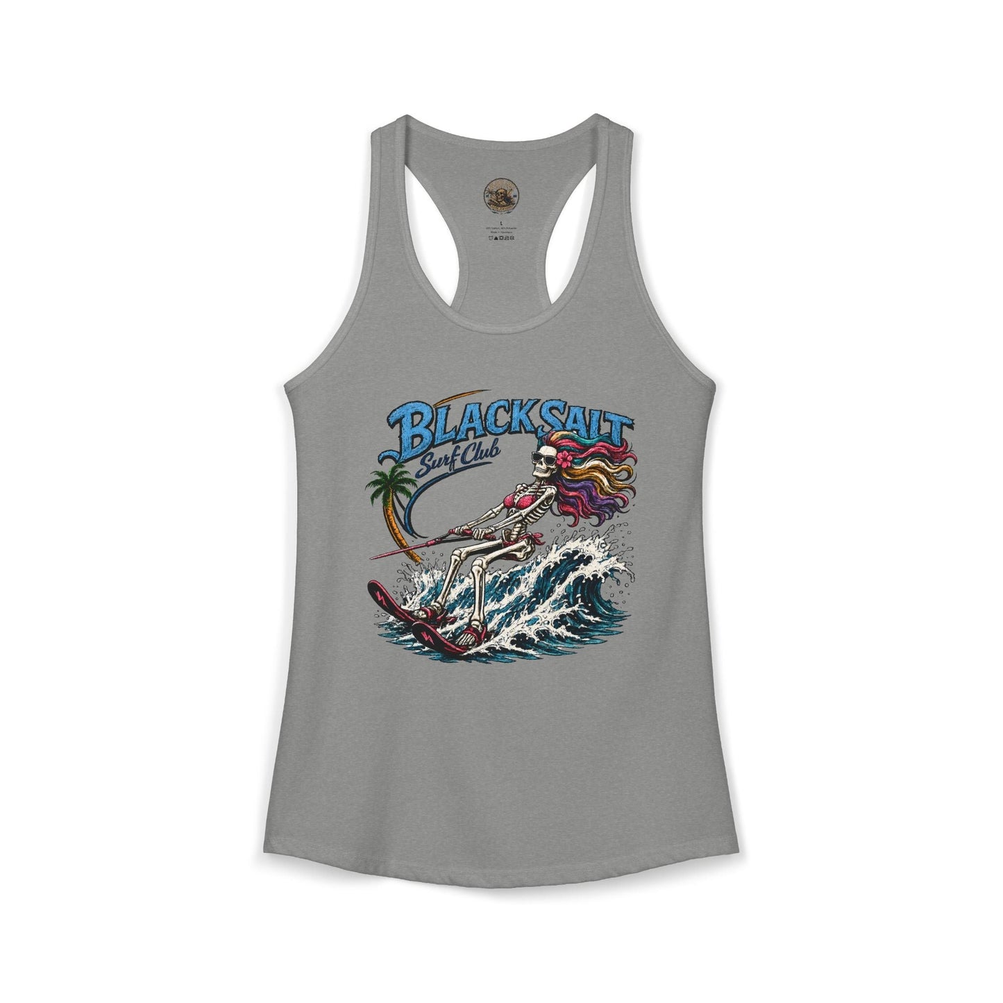Black Salt Surf Waterski Girl Racerback Tank