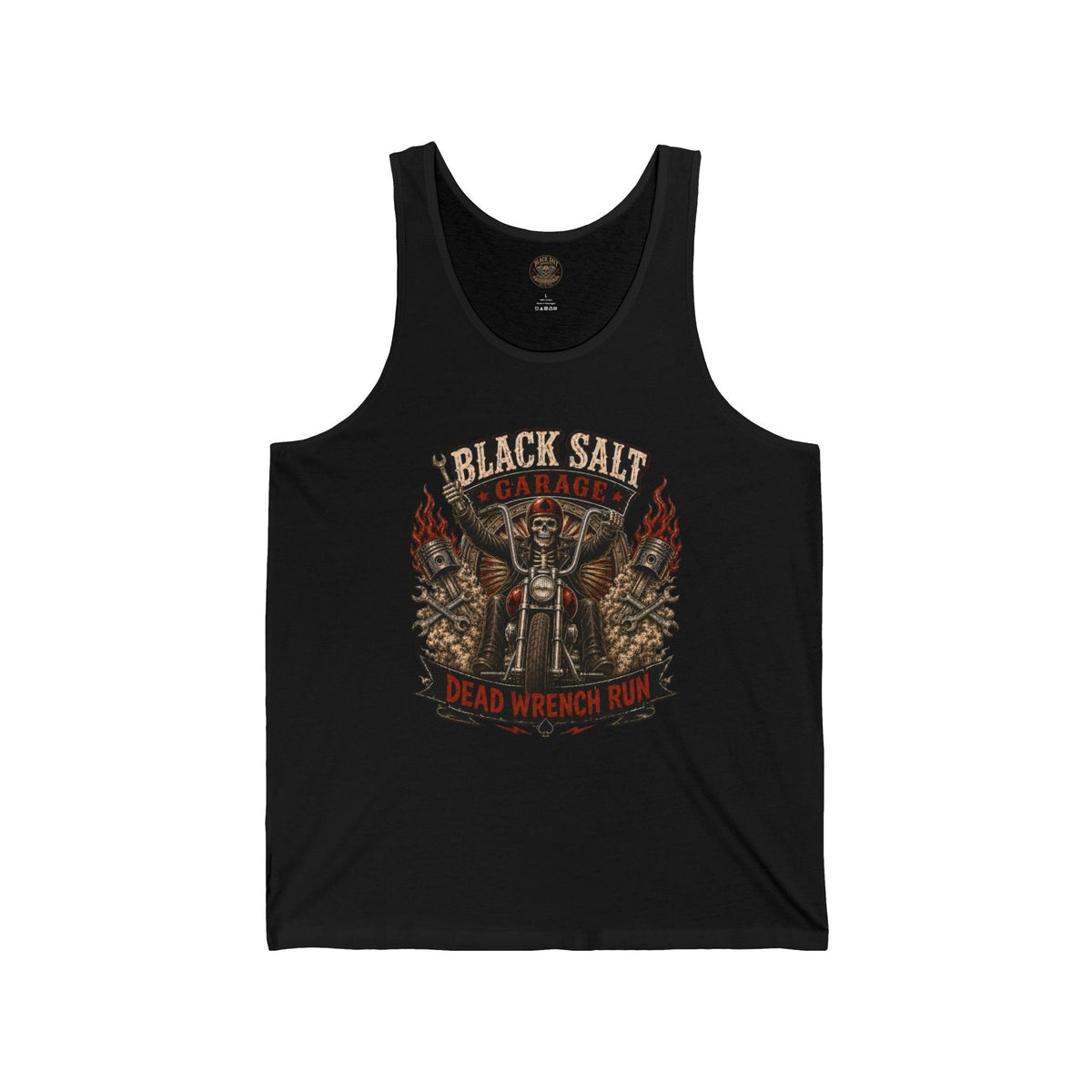 Dead Wrench Run Black Salt Garage Jersey Tank
