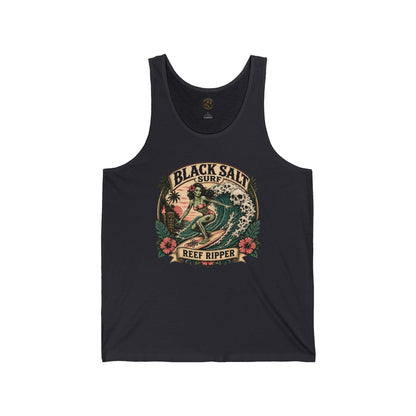 Reef Ripper Jersey Tank – Black Salt Surf Men’s Graphic Tank