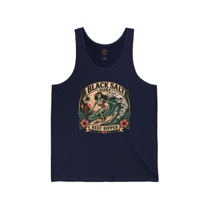 Reef Ripper Jersey Tank – Black Salt Surf Men’s Graphic Tank