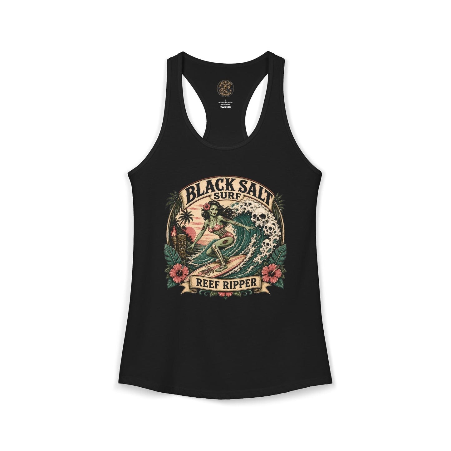 Reef Ripper Racerback Tank – Black Salt Surf Women’s Graphic Tank